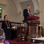 John Flanagan speaking at FPCU Sunday Service on Rotary Water Project - Feb 28 2016