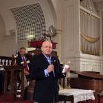 Mike Beek speaking at FPCU Sunday Service on Rotary Water Project Feb 28 2016